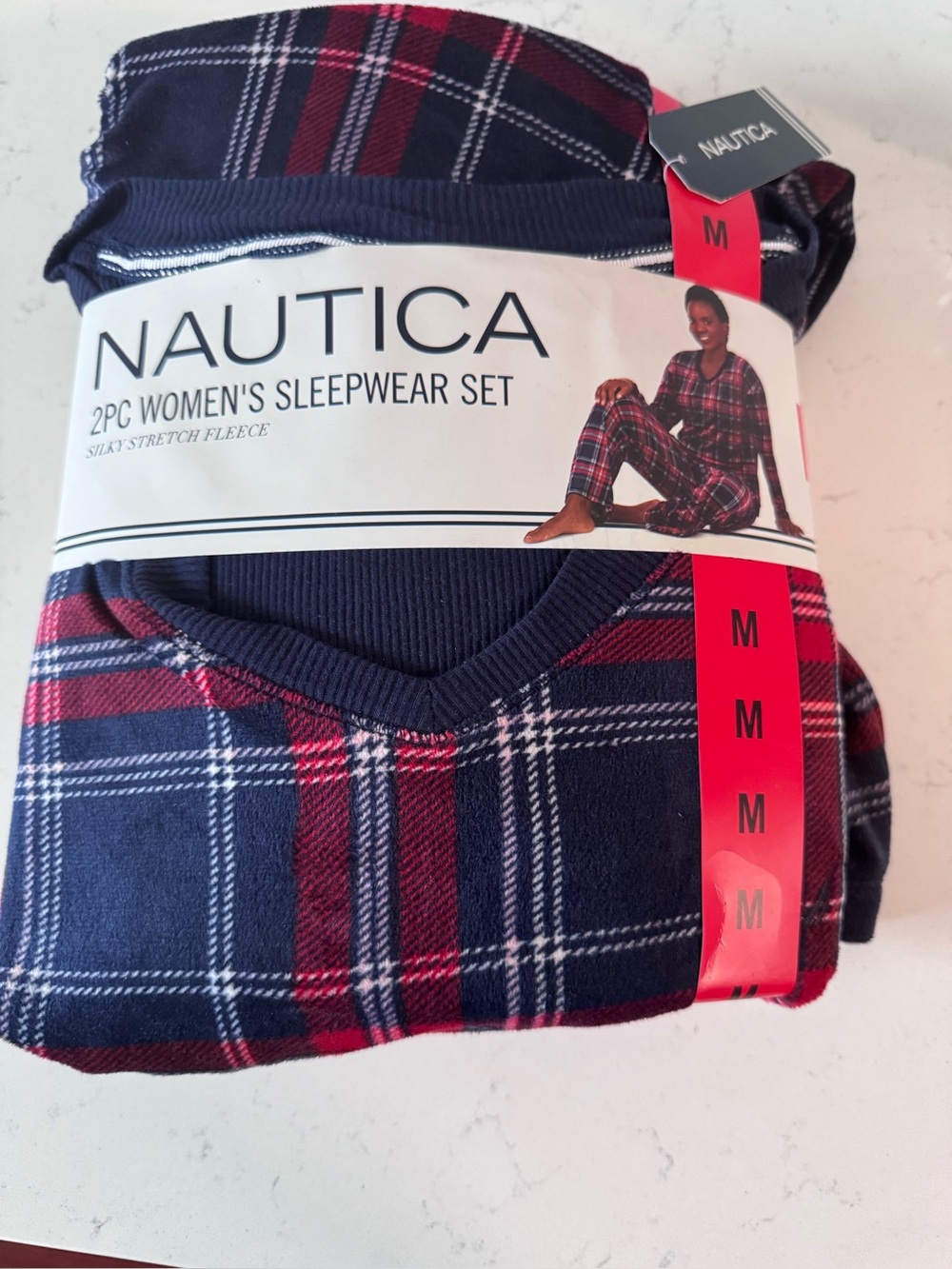 Nautica Navy & Red Plaid Women's 2-Piece Sleepwear Set